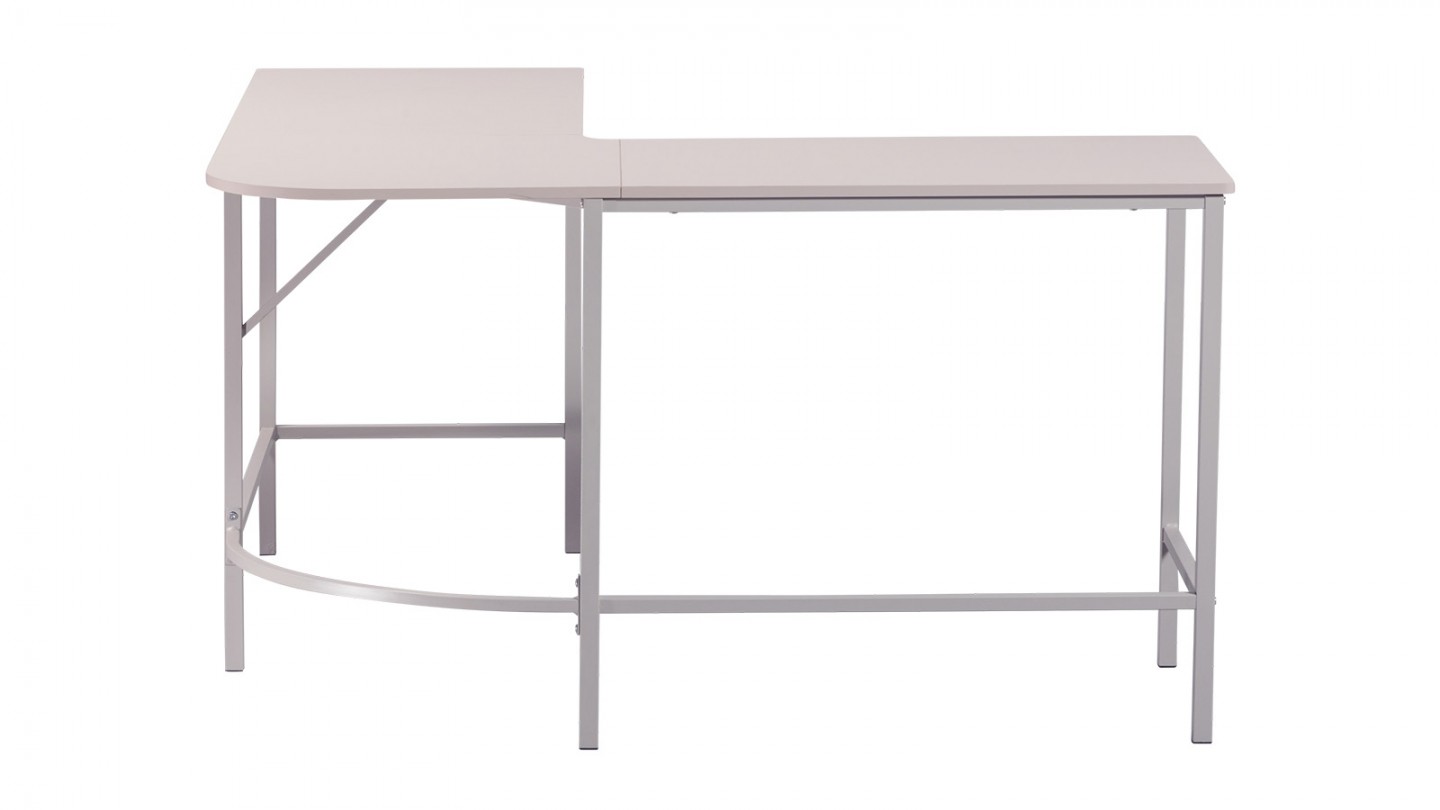 Bureau d'angle naturel/gris clair 135 cm - Mike