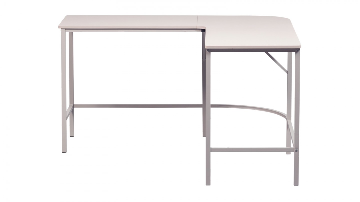 Bureau d'angle naturel/gris clair 135 cm - Mike