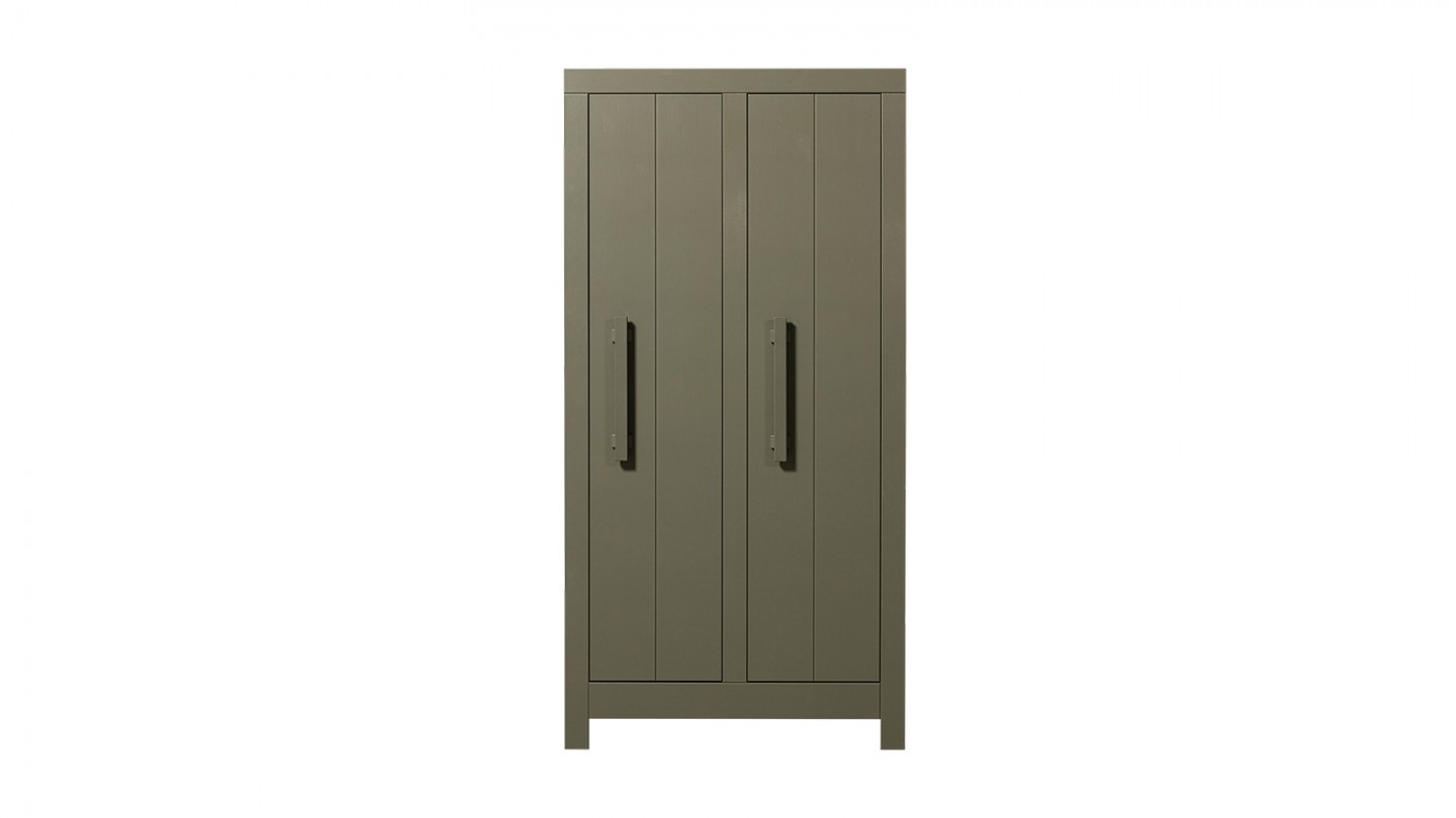 Armoire de rangement en bois vert kaki 95 cm - Bobby