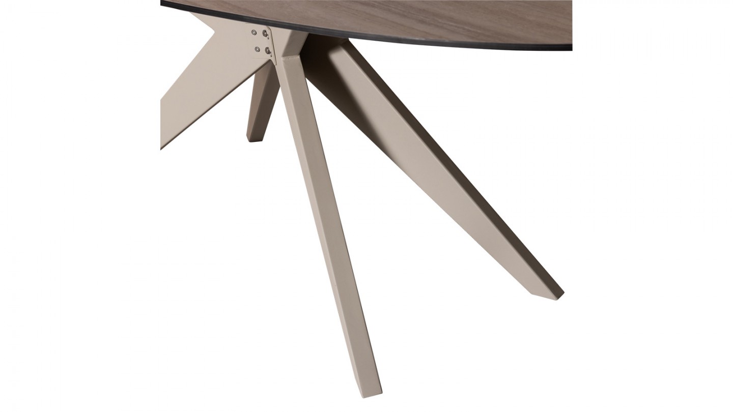 Table de jardin en aluminium couleur sable 220 cm - Elk