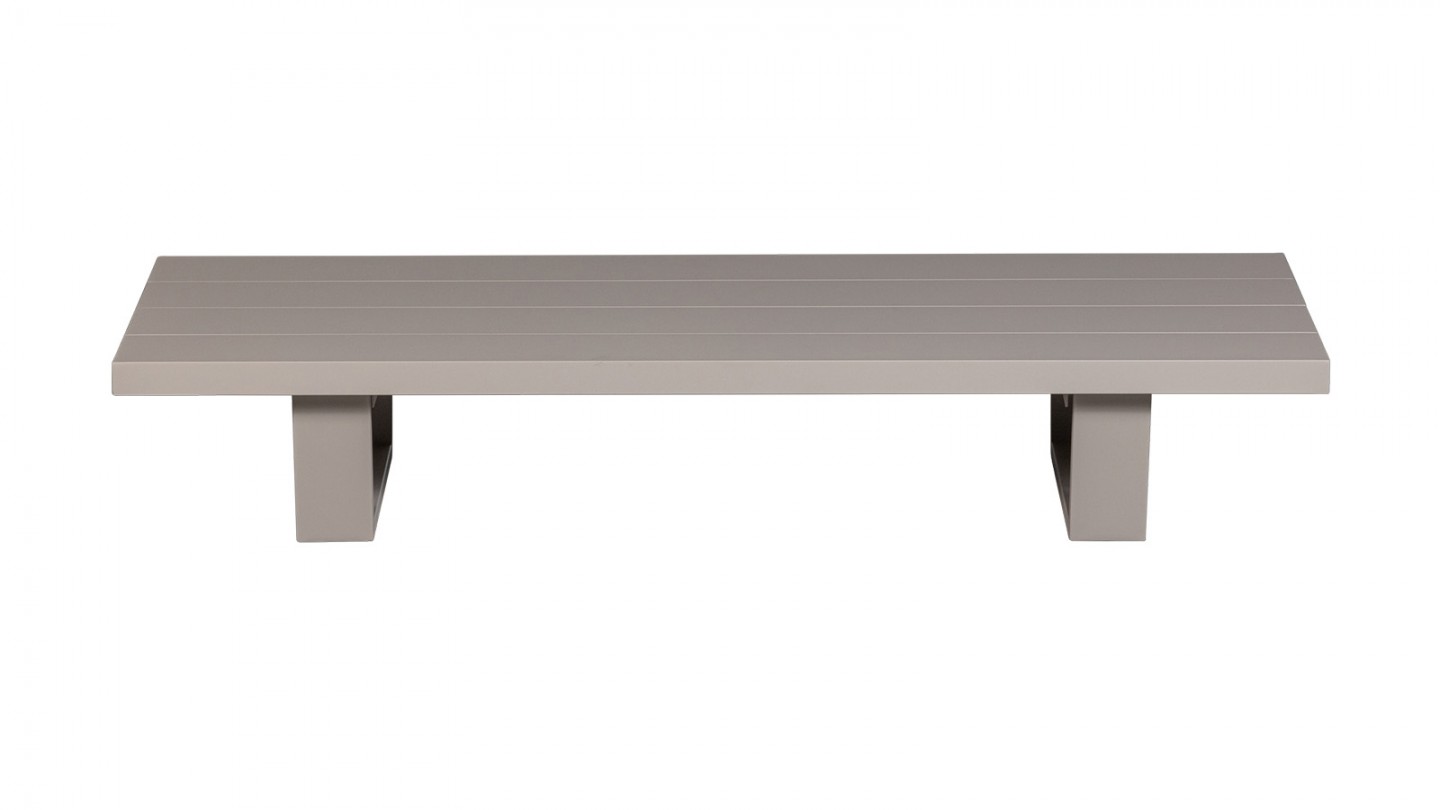 Table basse de jardin en aluminium couleur sable - Bear