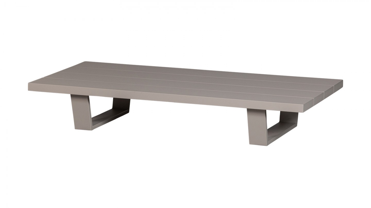 Table basse de jardin en aluminium couleur sable - Bear