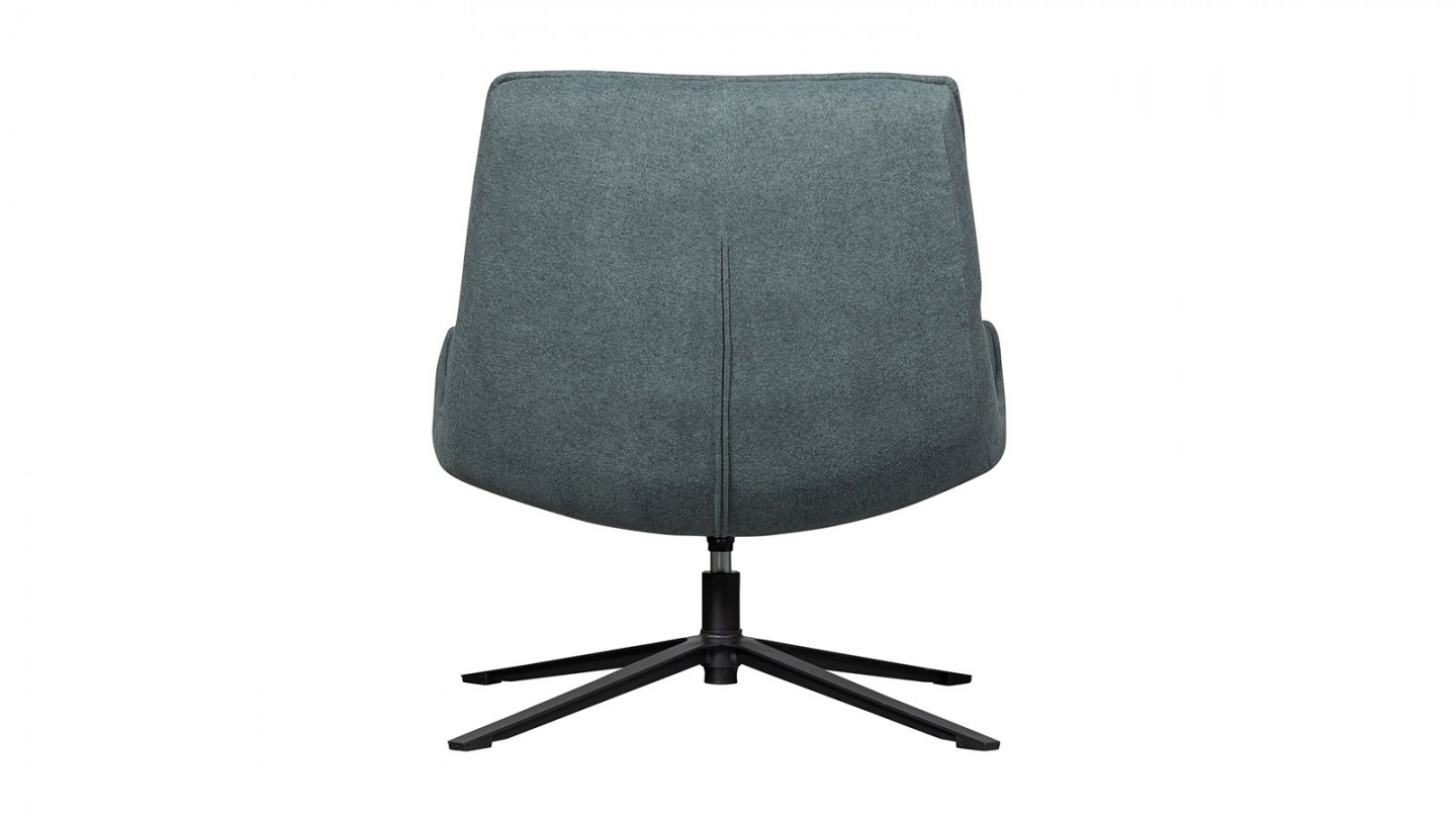 Fauteuil pivotant en tissu bleu gris - Maudi