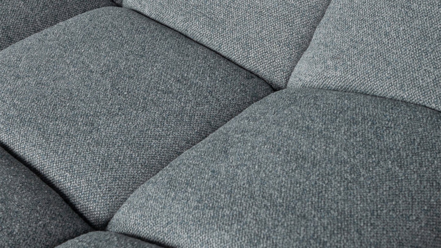 Fauteuil pivotant en tissu bleu gris - Maudi