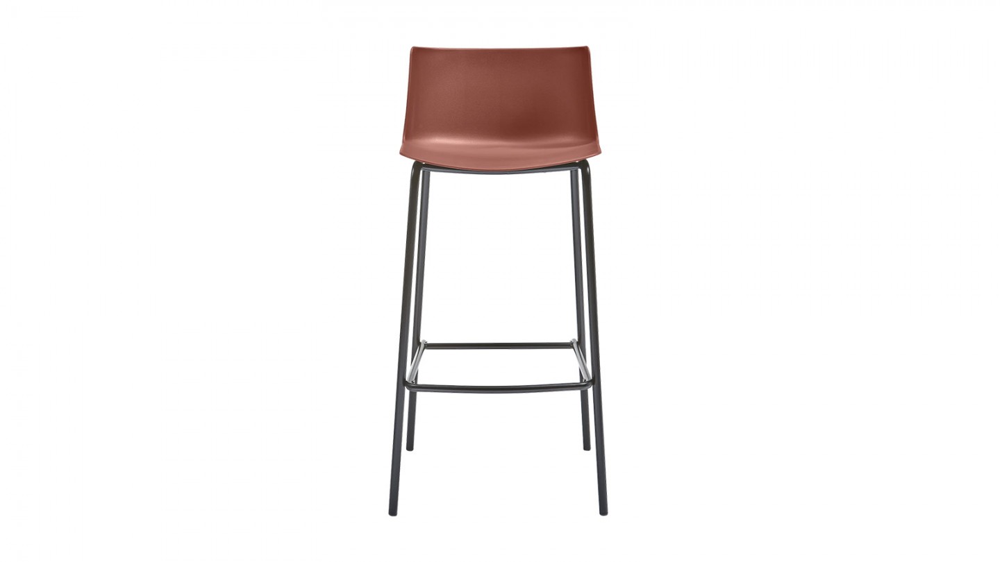 Tabouret de bar de jardin terracotta - Guy