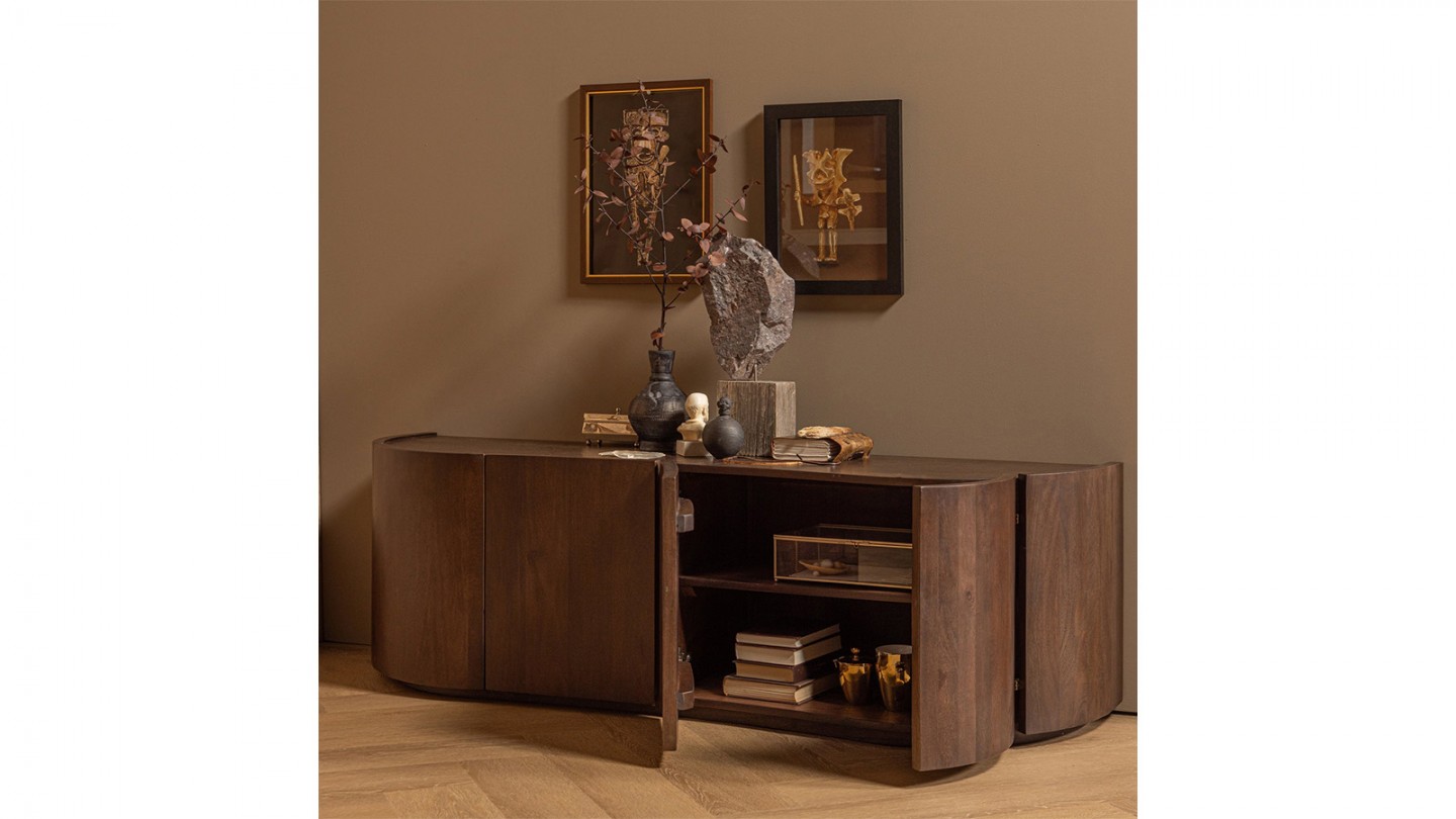 Buffet 4 portes en bois de manguier 160cm - Sense