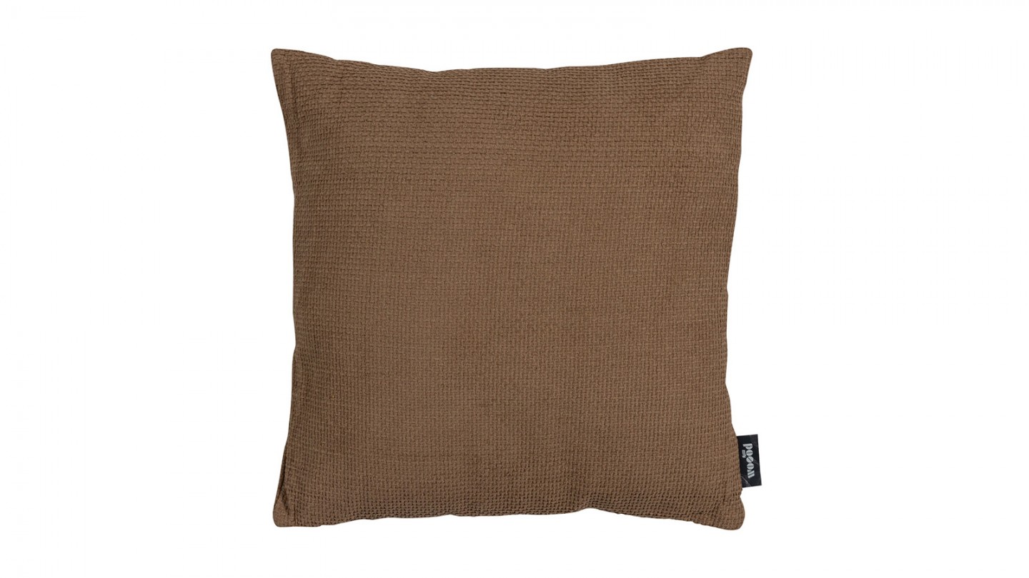 Coussin en tissu chenille beige - Femia