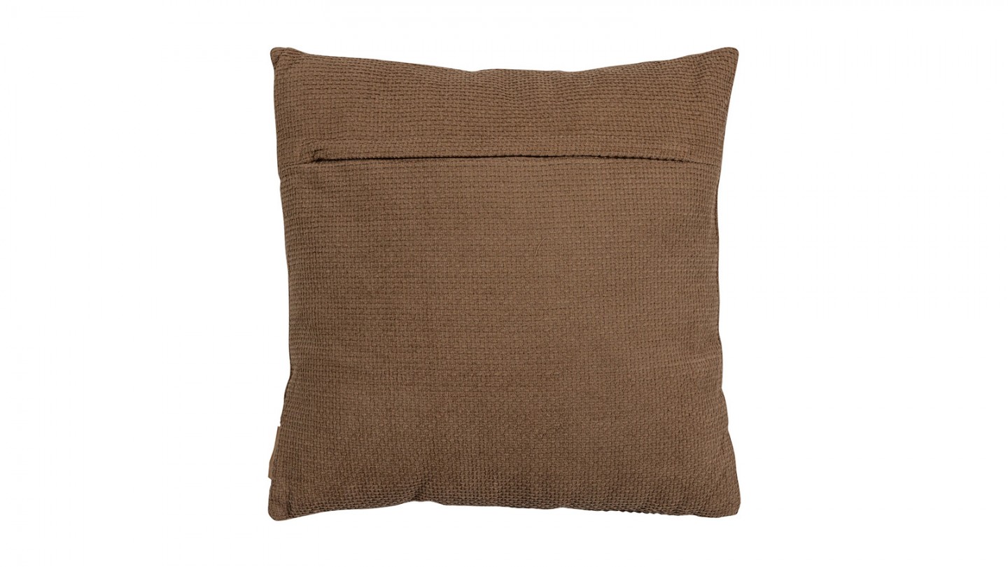 Coussin en tissu chenille beige - Femia