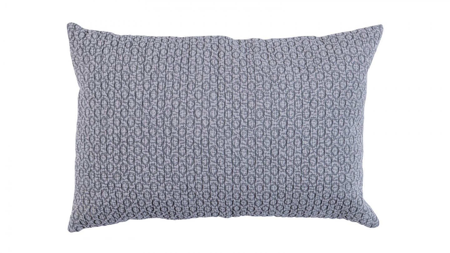 Coussin en coton imprimé gris 40x60 cm - Flatter