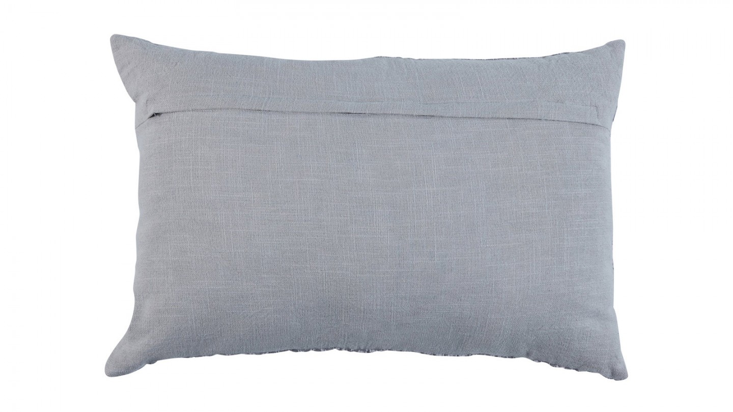 Coussin en coton imprimé gris 40x60 cm - Flatter