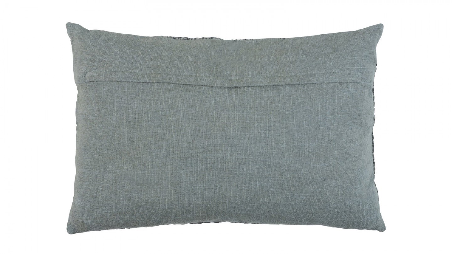 Coussin en coton imprimé vert d 'eau 40x60 cm - Flatter