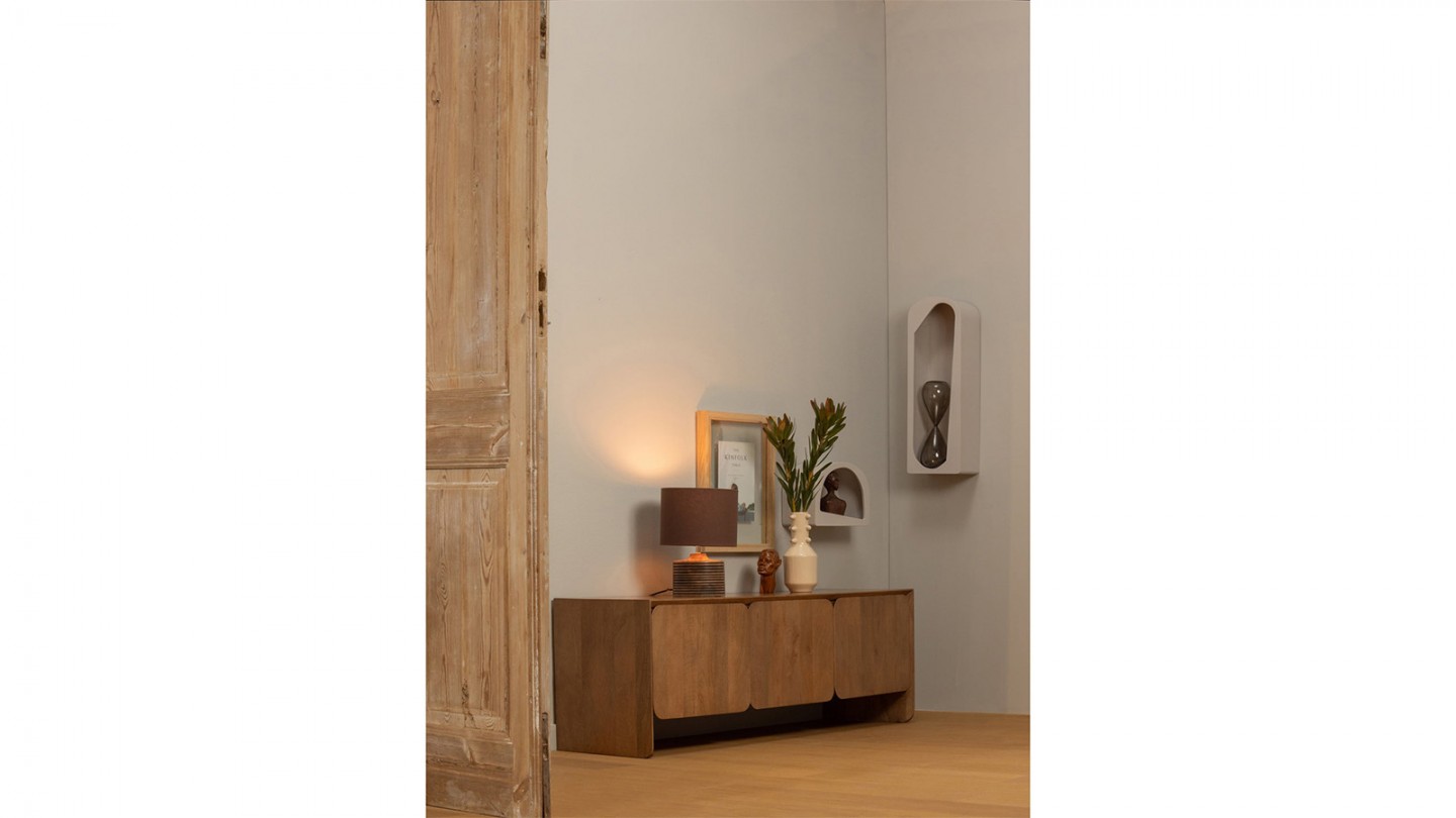 Etagère murale en bois beige - Noam