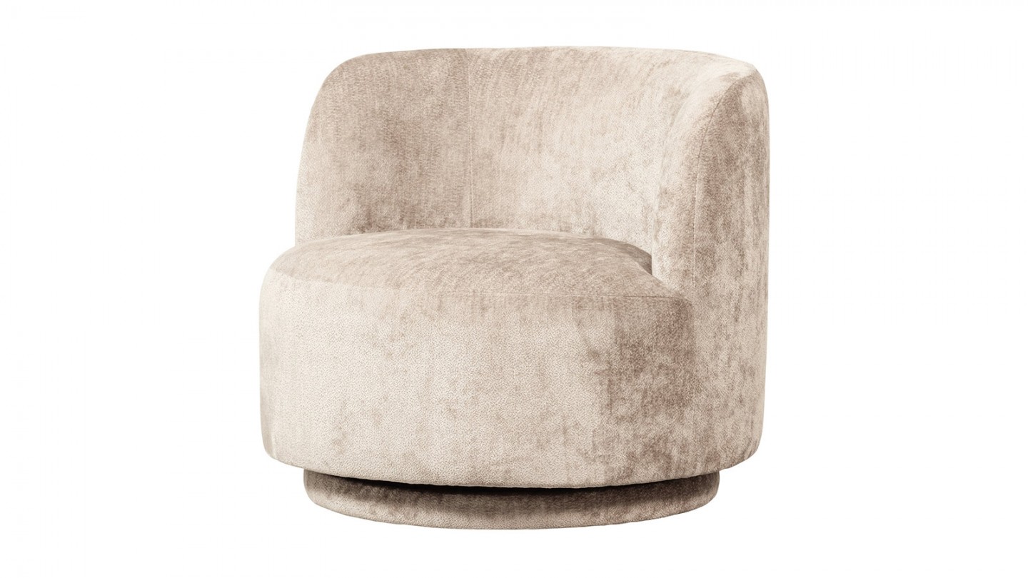 Fauteuil modulable en tissu chenille beige - Popular