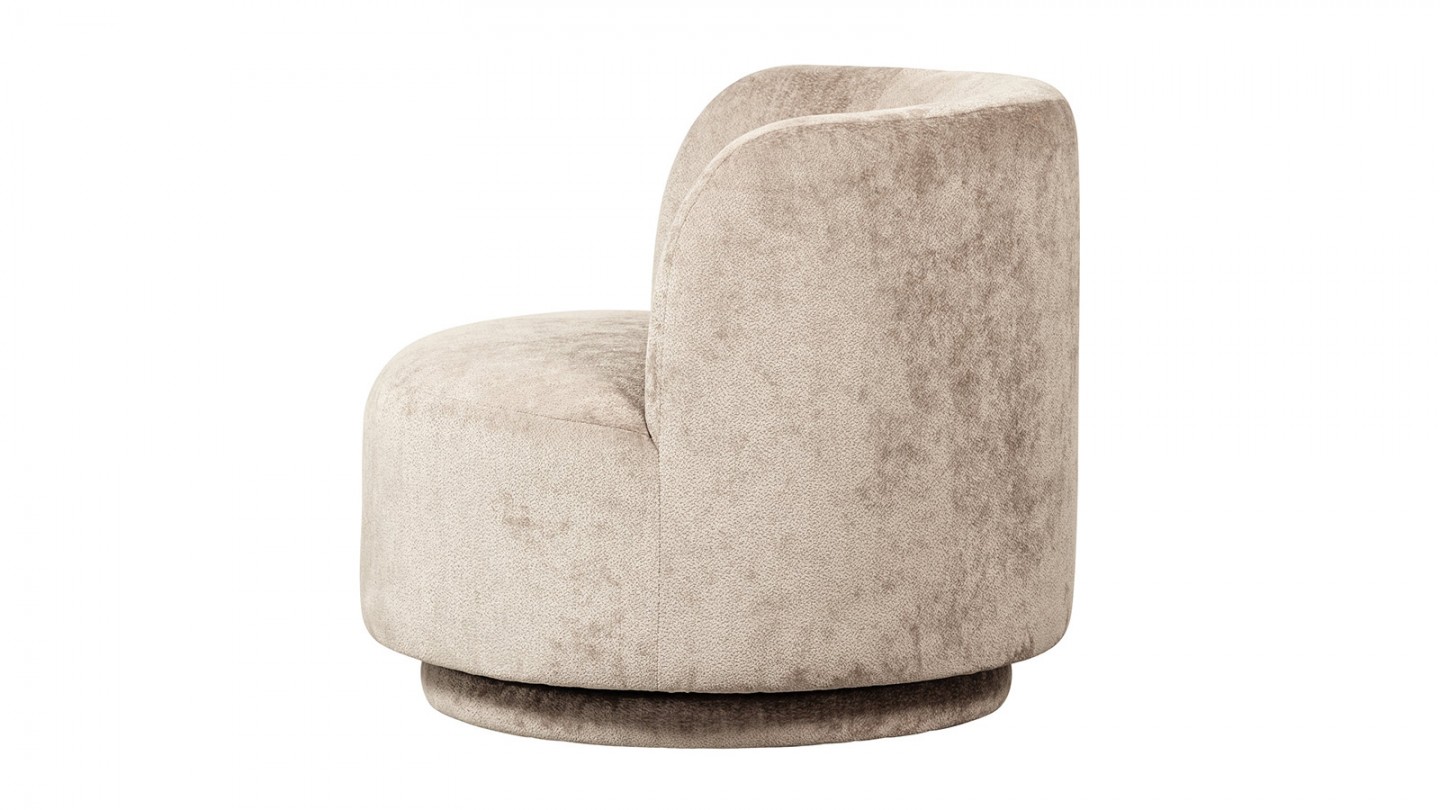 Fauteuil modulable en tissu chenille beige - Popular