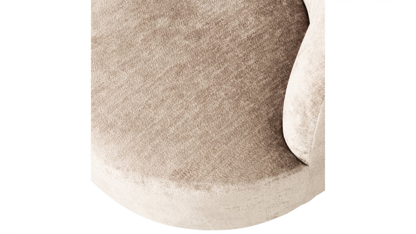 Fauteuil modulable en tissu chenille beige - Popular