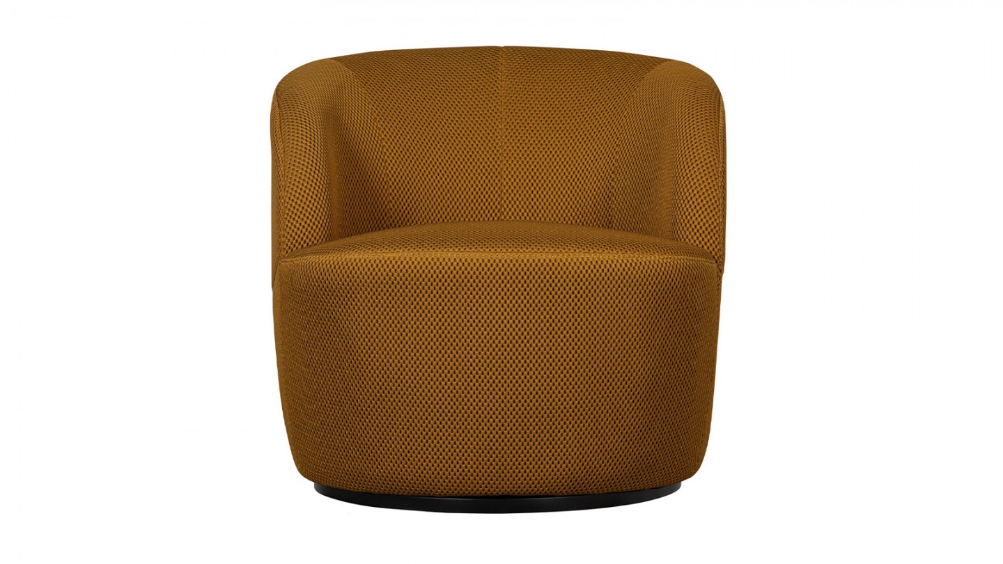 Fauteuil pivotant en tissu mesh bronze - Serra