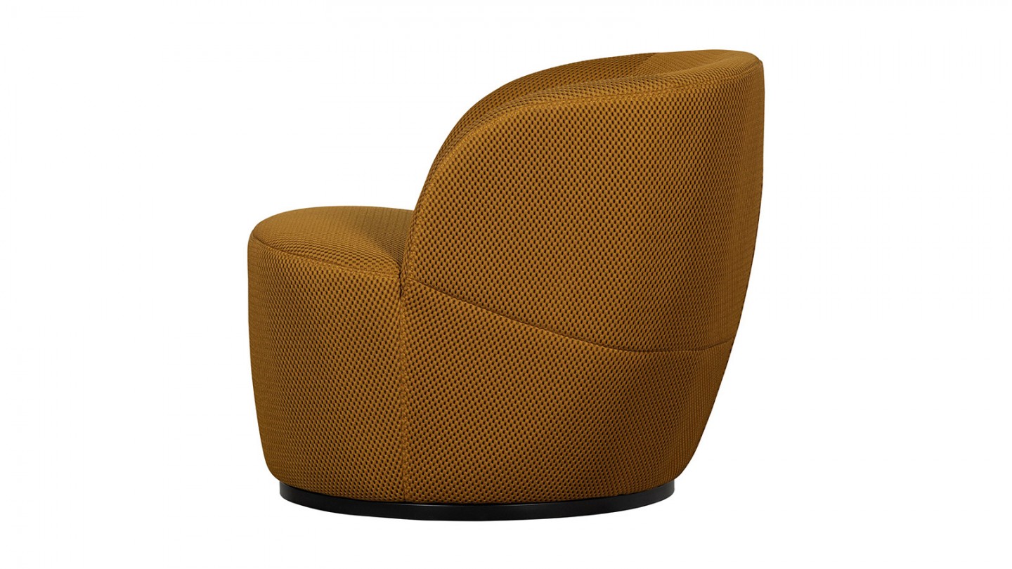 Fauteuil pivotant en tissu mesh bronze - Serra