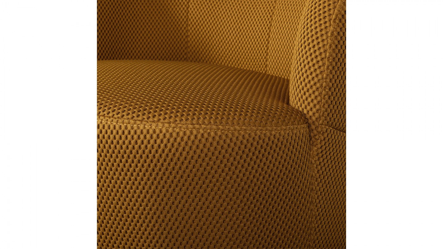 Fauteuil pivotant en tissu mesh bronze - Serra