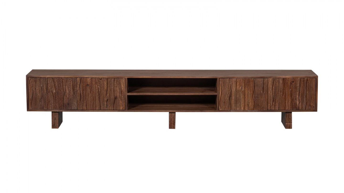 Meuble TV en bois de manguier 240cm - Lavish