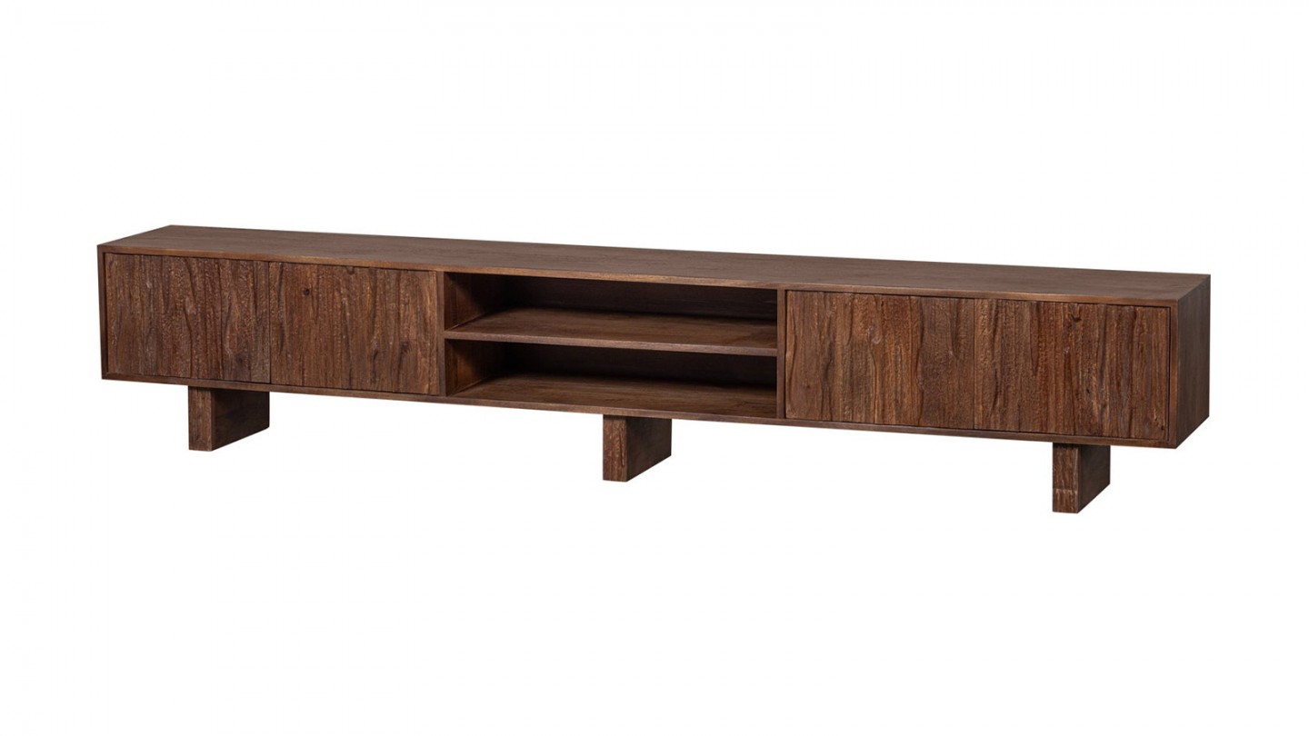 Meuble TV en bois de manguier 240cm - Lavish