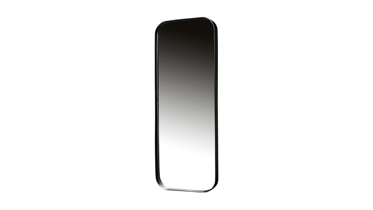 Miroir rectangulaire 110x40 cm en métal noir - Doutzen