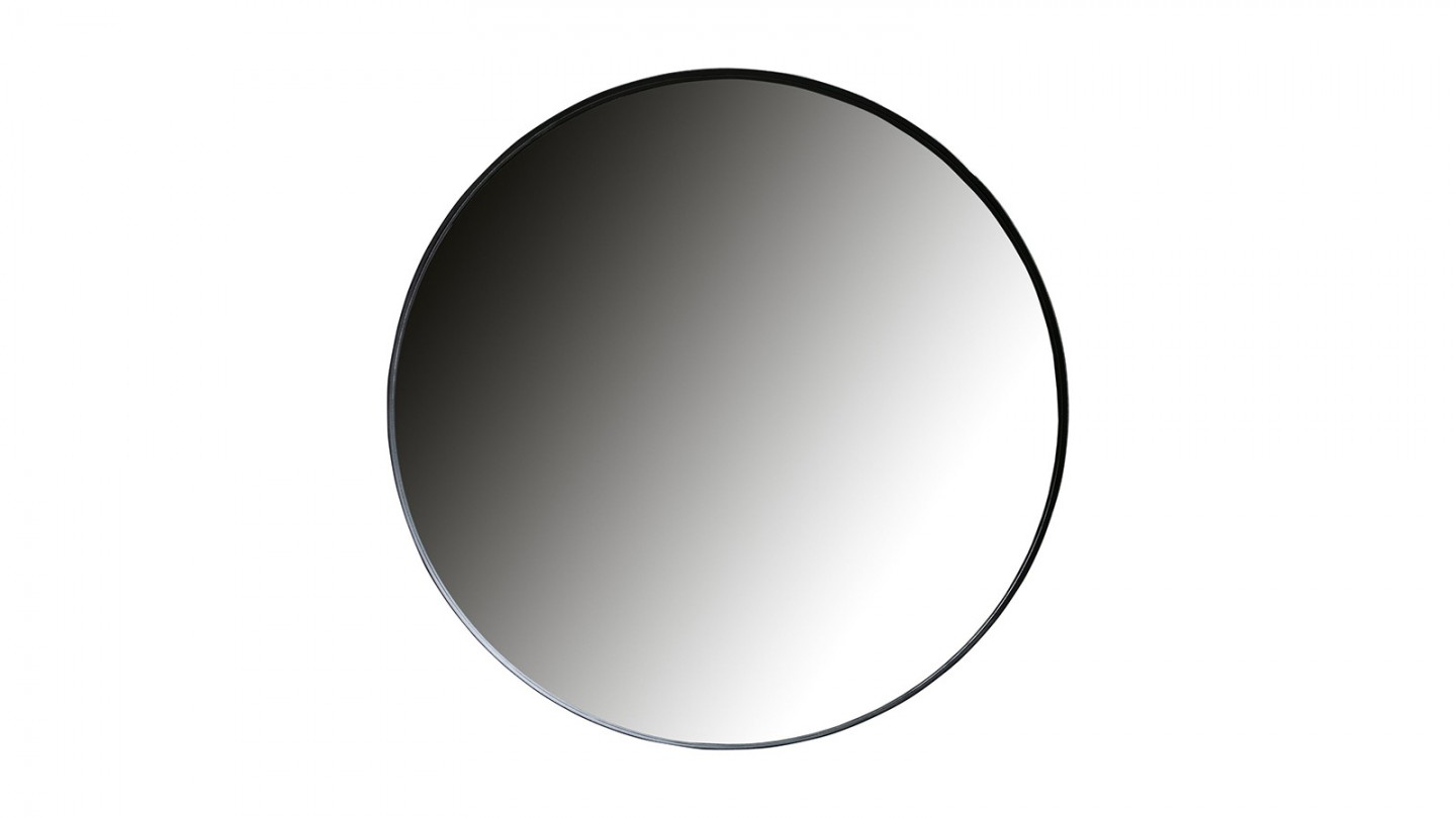 Miroir rond 115 cm en métal noir - Doutzen