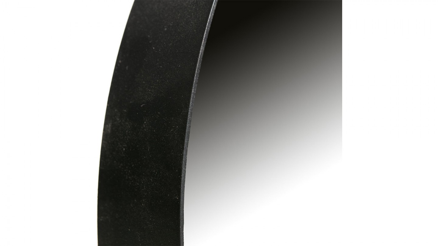 Miroir rond 50 cm en métal noir - Doutzen