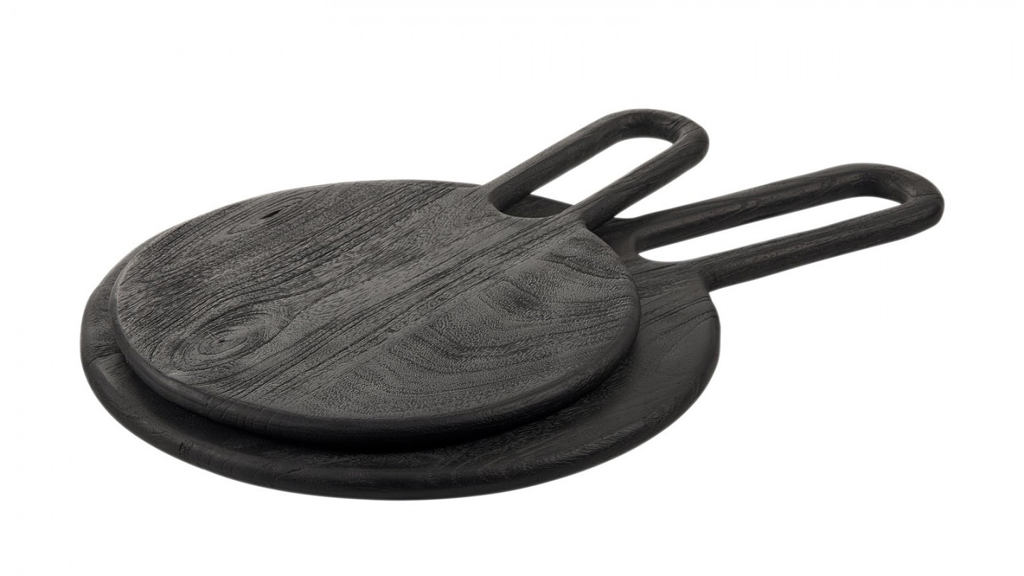 Plateau en bois de manguier noir 50 cm - Thor