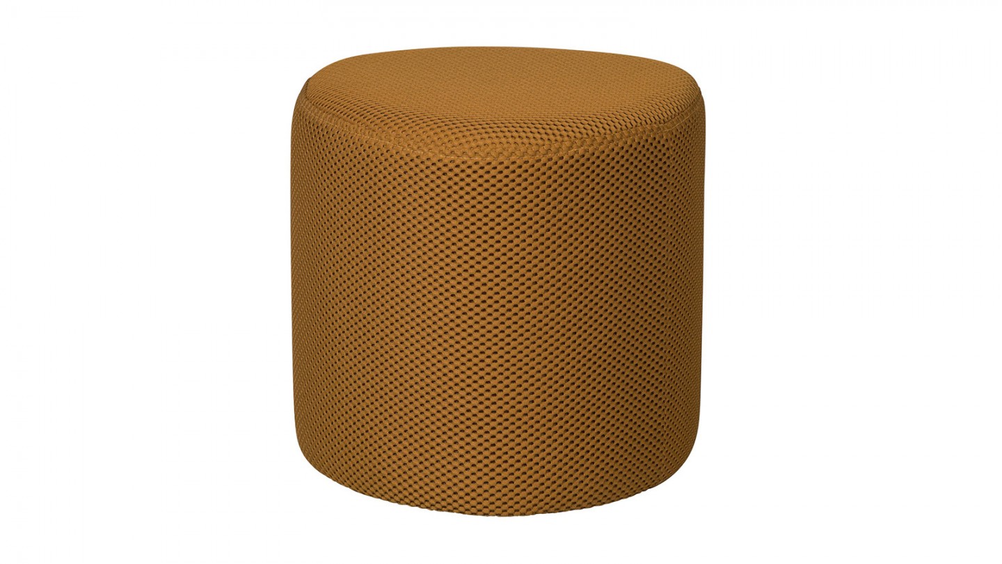 Pouf en mesh jaune moutarde - Puuk