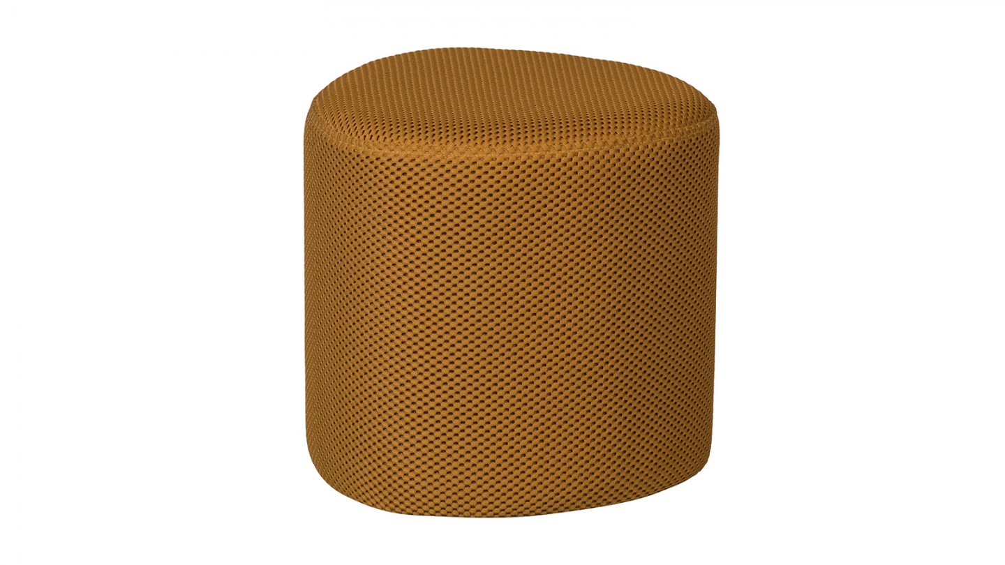 Pouf en mesh jaune moutarde - Puuk