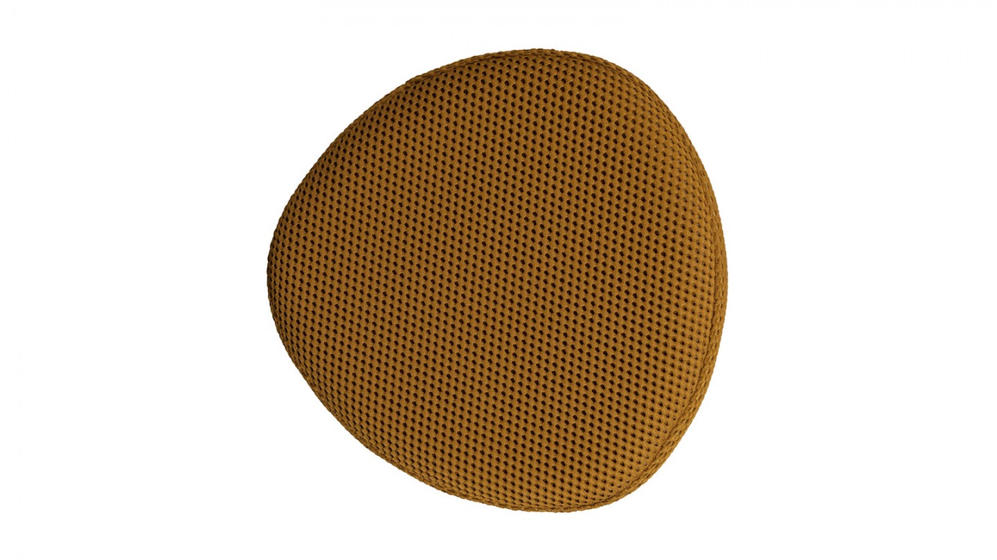 Pouf en mesh jaune moutarde - Puuk