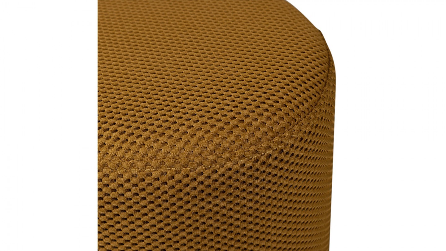 Pouf en mesh jaune moutarde - Puuk