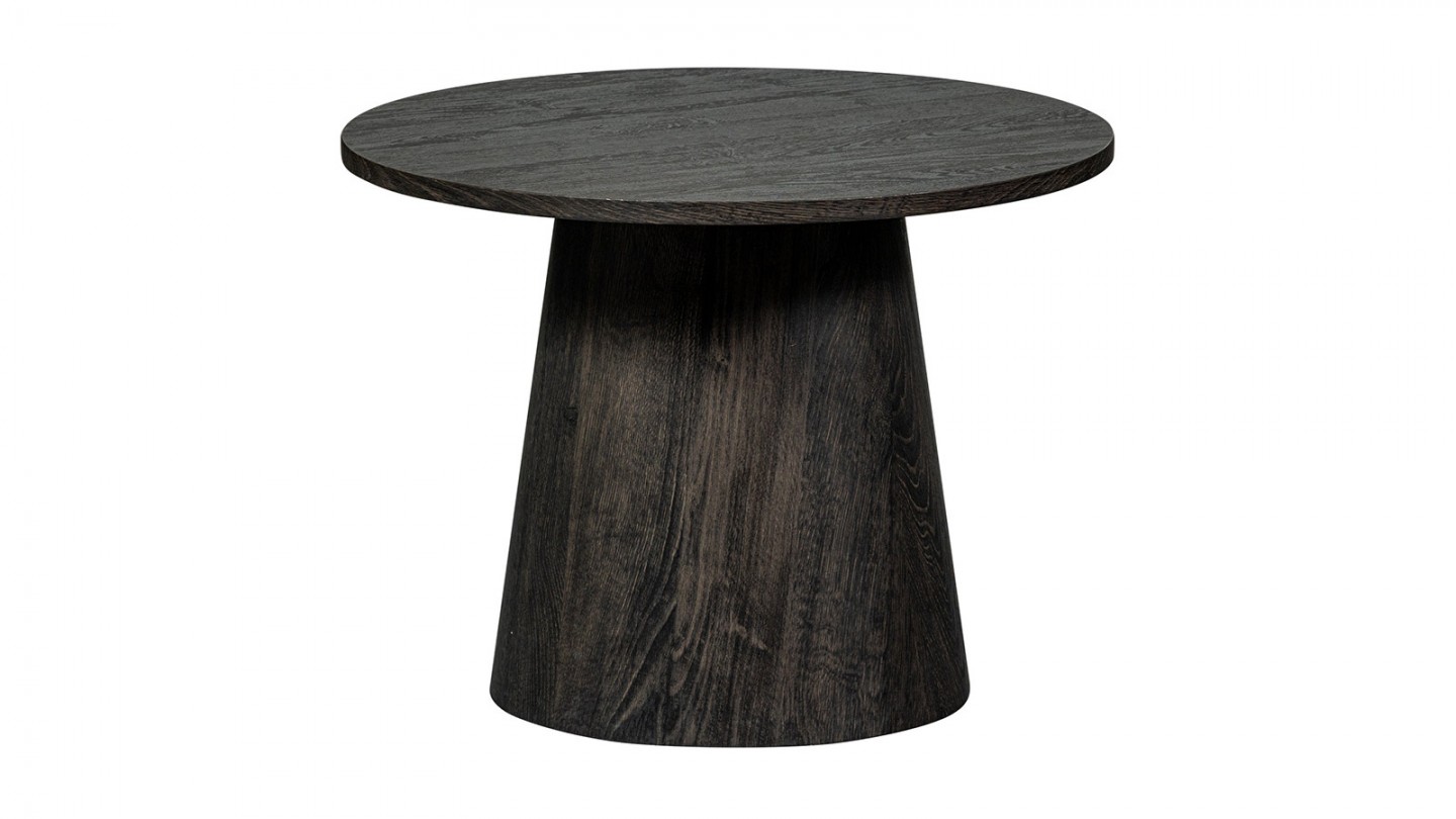 Table basse ronde en bois marron foncé 80cm - Vito