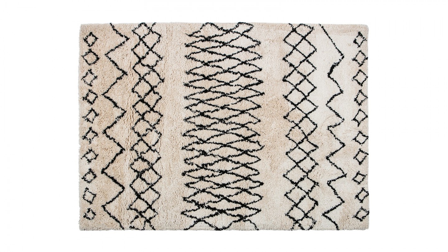 Tapis style berbère écru 160x230 cm - Nando