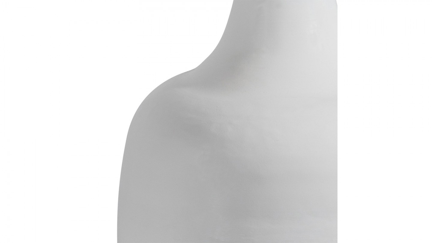 Vase conique en métal blanc 38cm - Closer