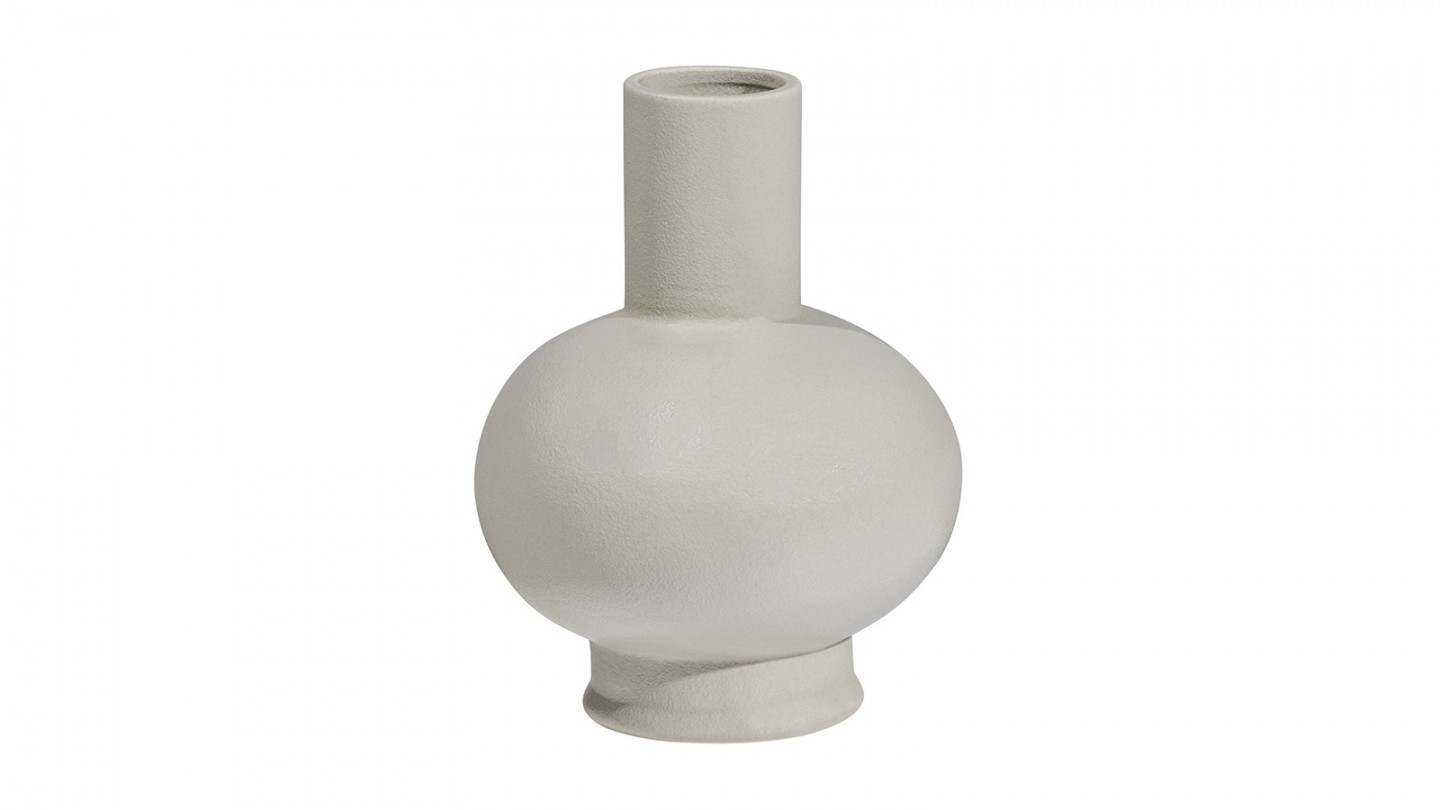 Vase en porcelaine beige 22 cm - Tank