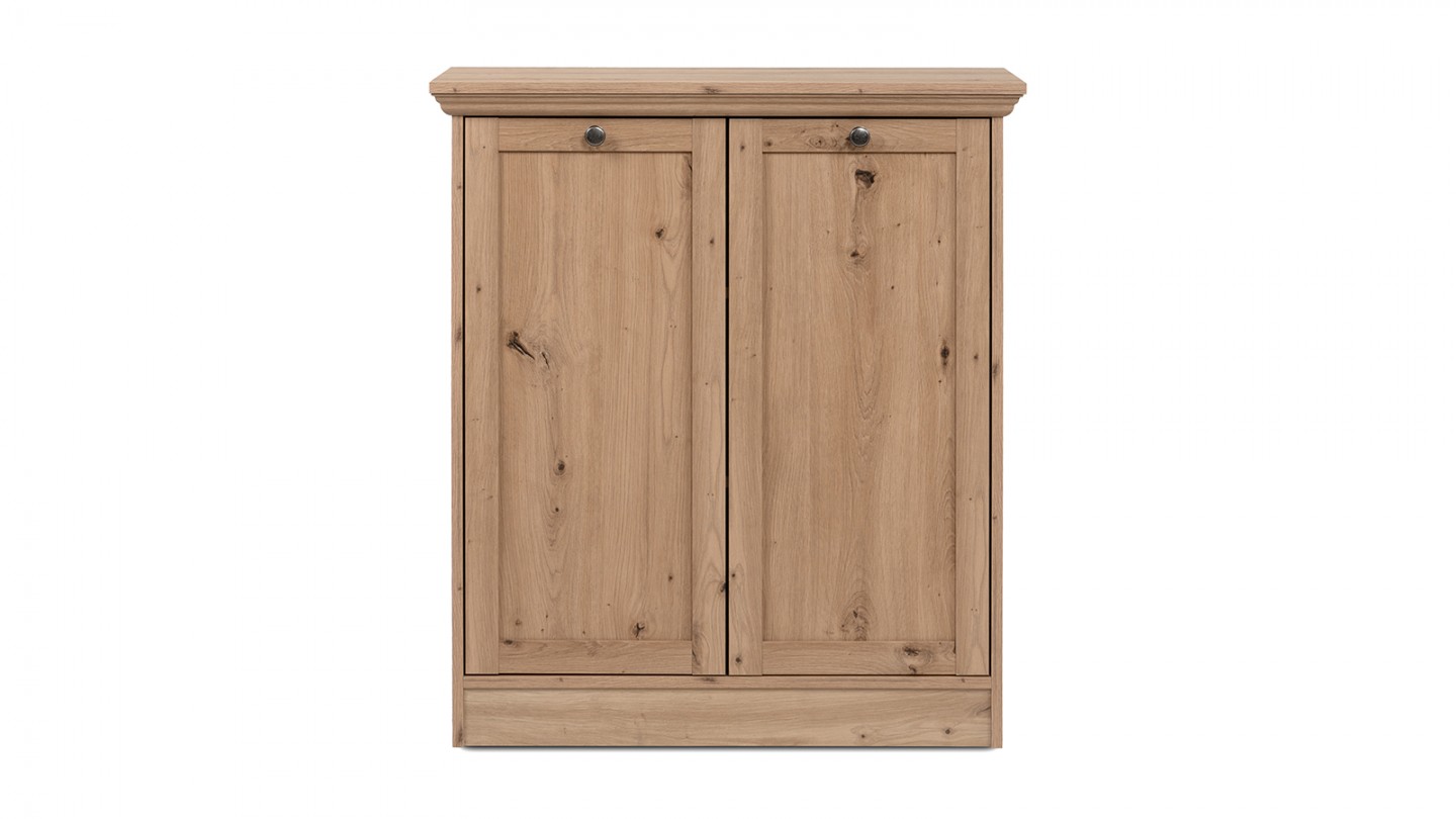 Buffet 2 portes effet chêne 80 cm - Saga