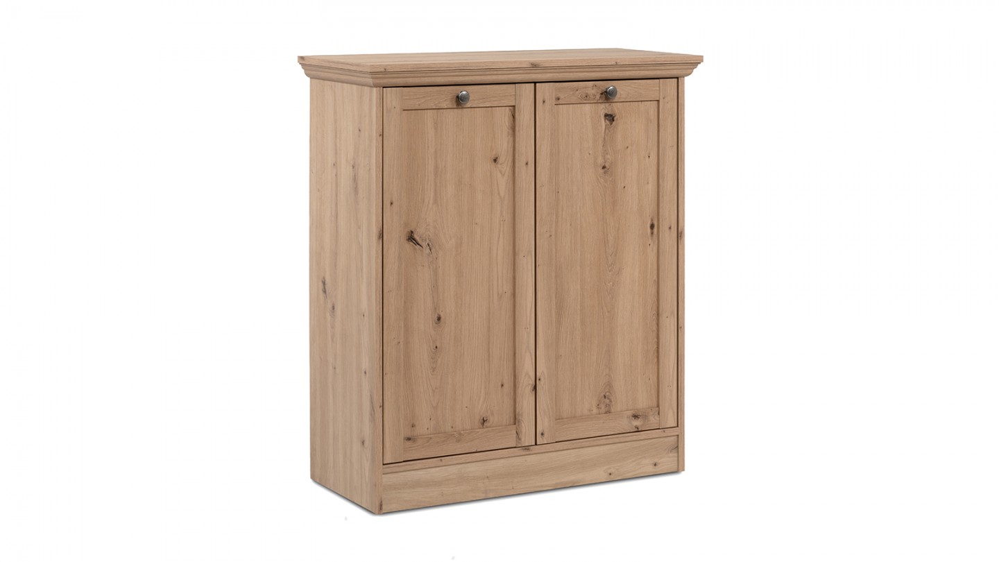 Buffet 2 portes effet chêne 80 cm - Saga