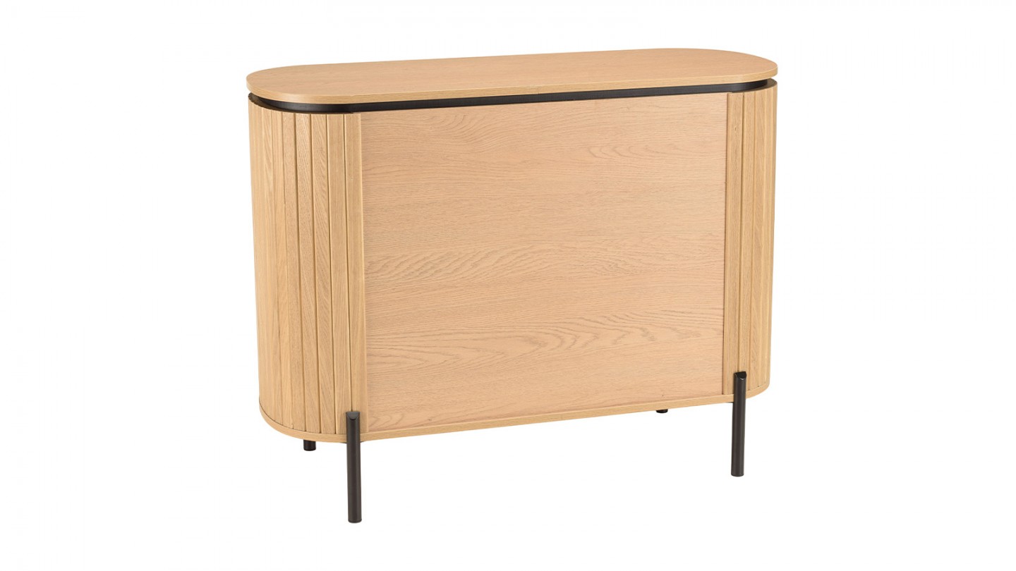 Commode 3 tiroirs rainuré en pin 100 cm - Charlie