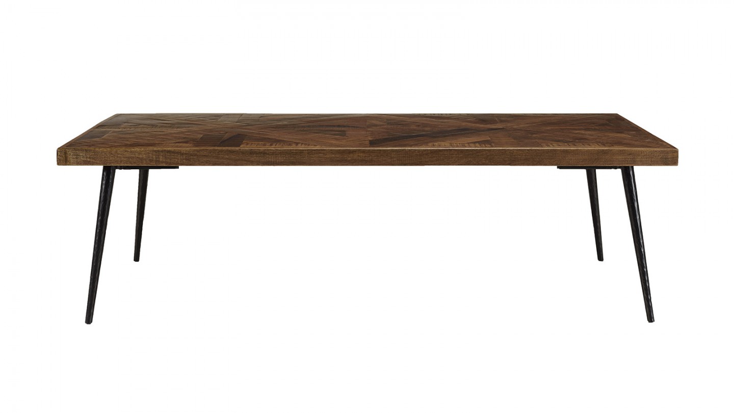 Table basse rectangulaire 135cm en bois recyclé - Kiara