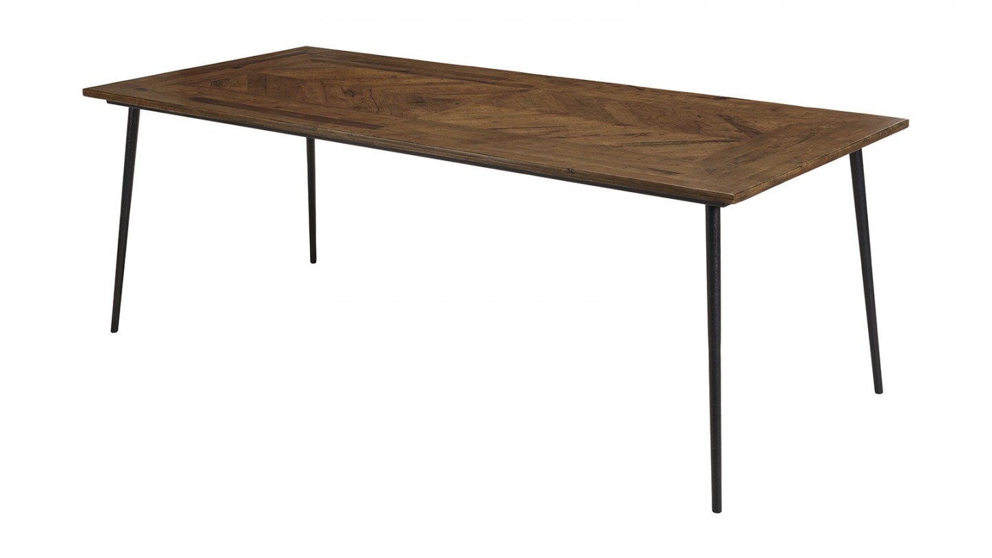 Table à manger rectangulaire en bois recyclé 220cm - Kiara