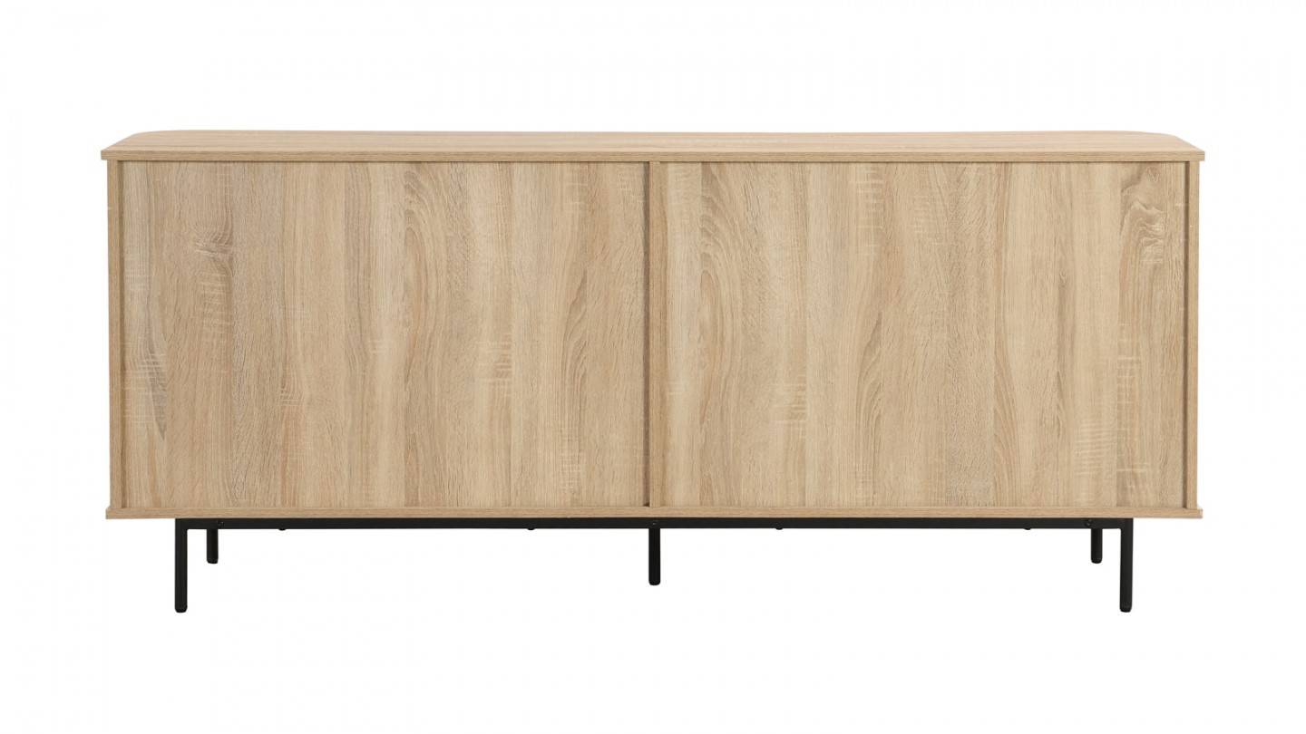 Buffet 4 portes couleur chêne 168 cm - Solna