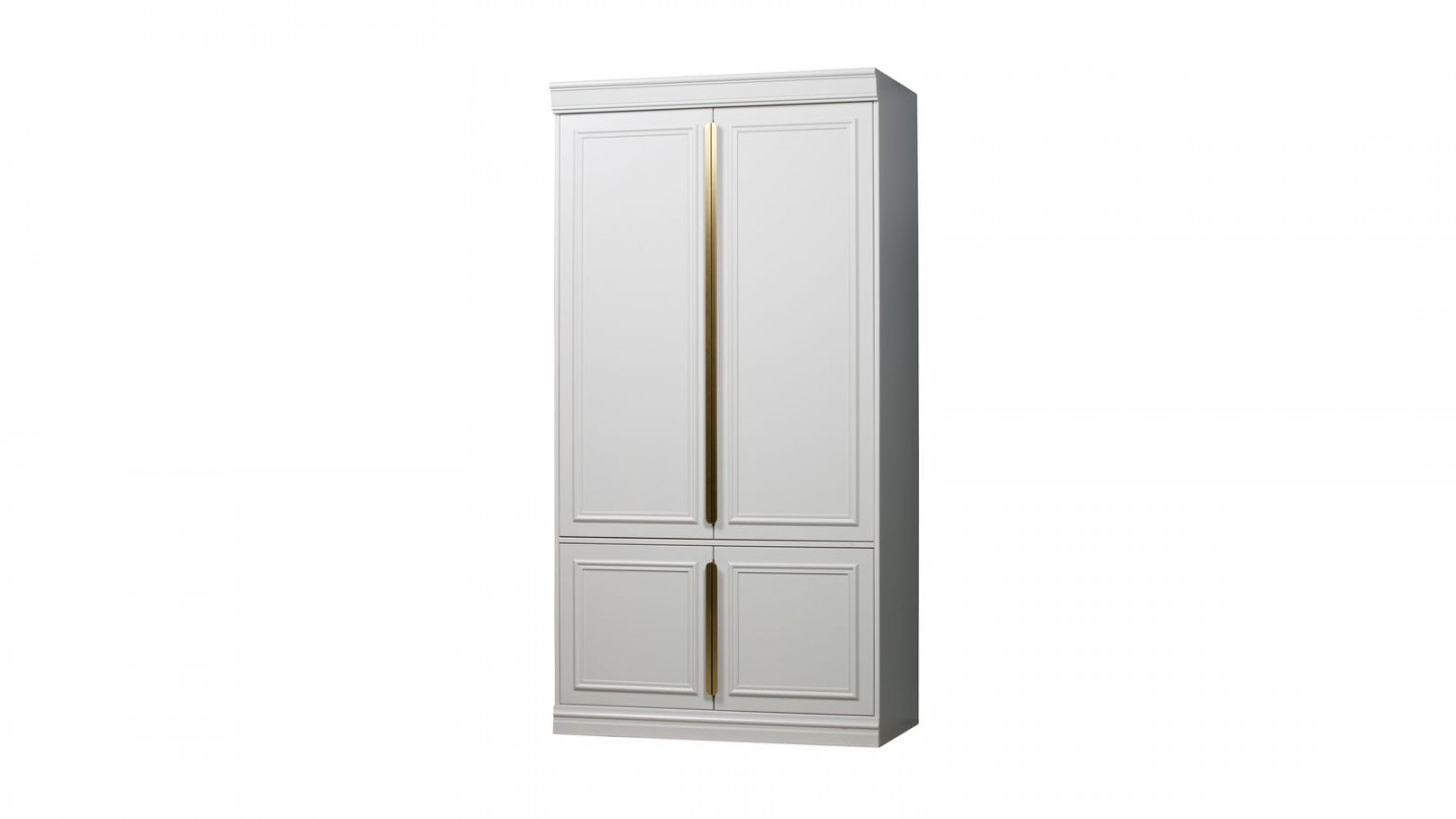 Armoire 62cm 2 portes en pin blanc - Collection Organize BePureHome