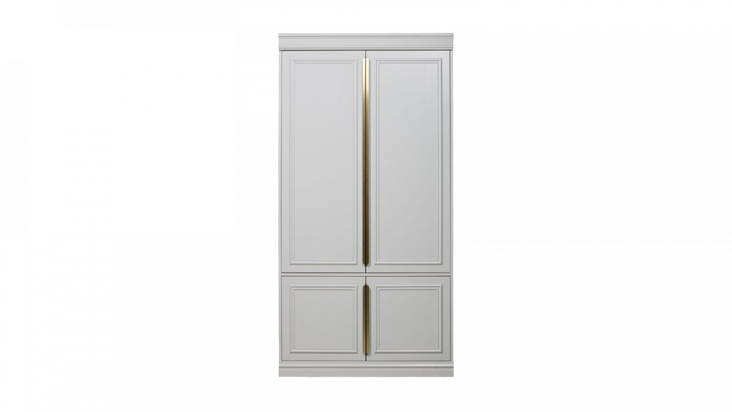 Armoire 62cm 2 portes en pin blanc - Collection Organize BePureHome