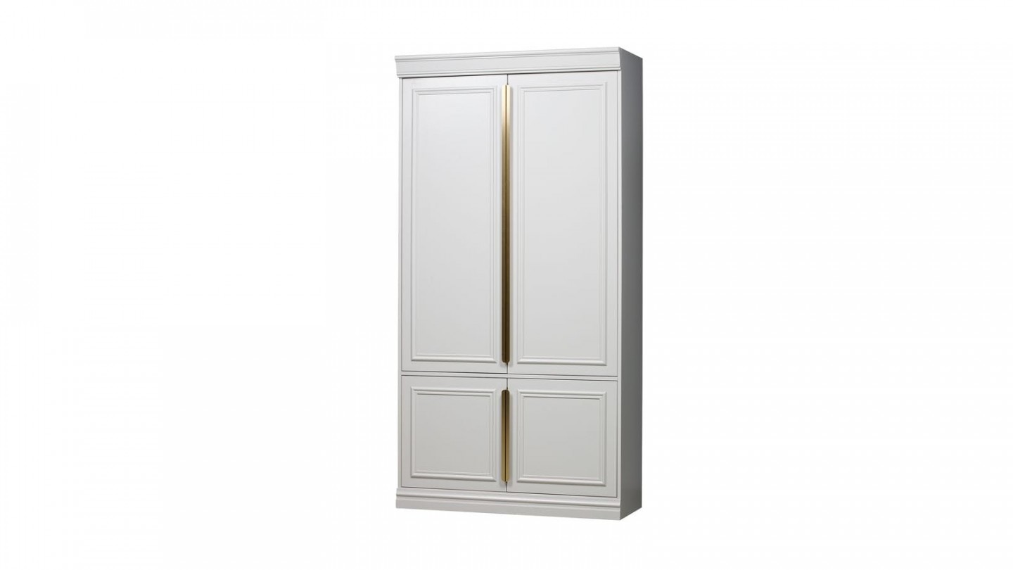 Armoire 44cm 2 portes en pin blanc - Collection Organize BePureHome