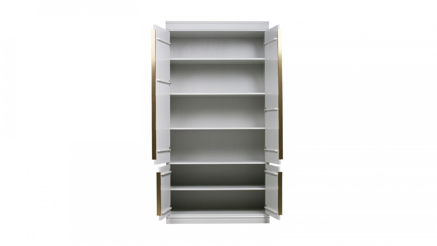 Armoire 44cm 2 portes en pin blanc - Collection Organize BePureHome