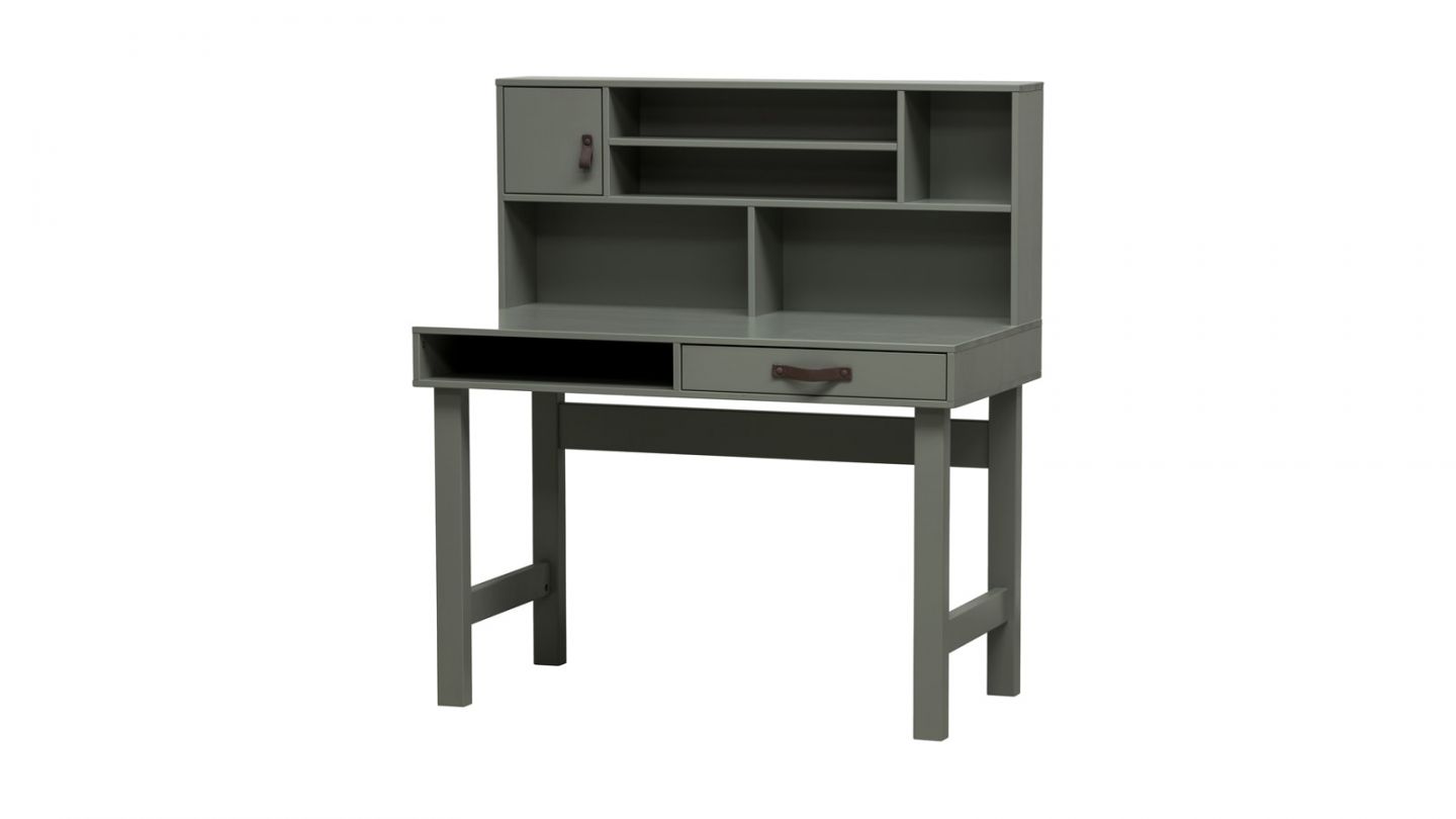 Bureau avec rangements en bois vert - Collection Stage - Vtwonen