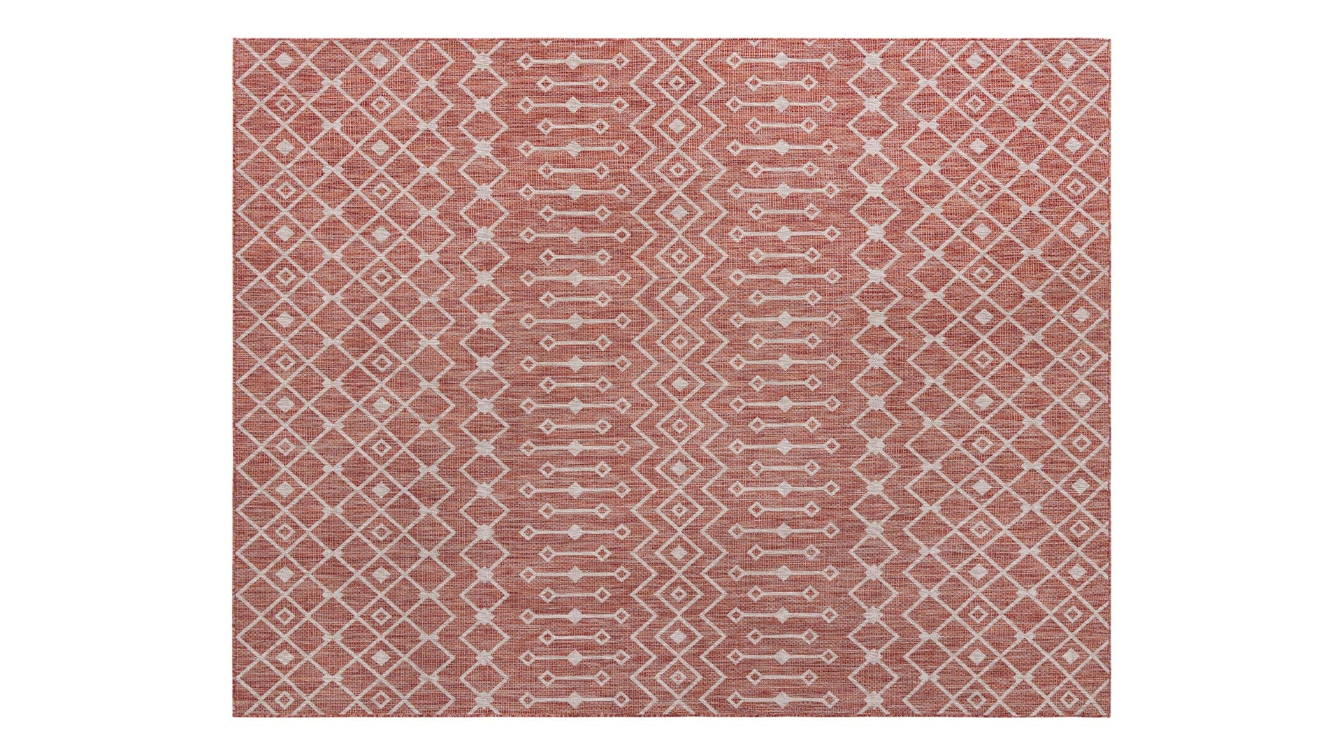 Tapis d'extérieur scandinave rouge 120x160cm - Collection Ethan