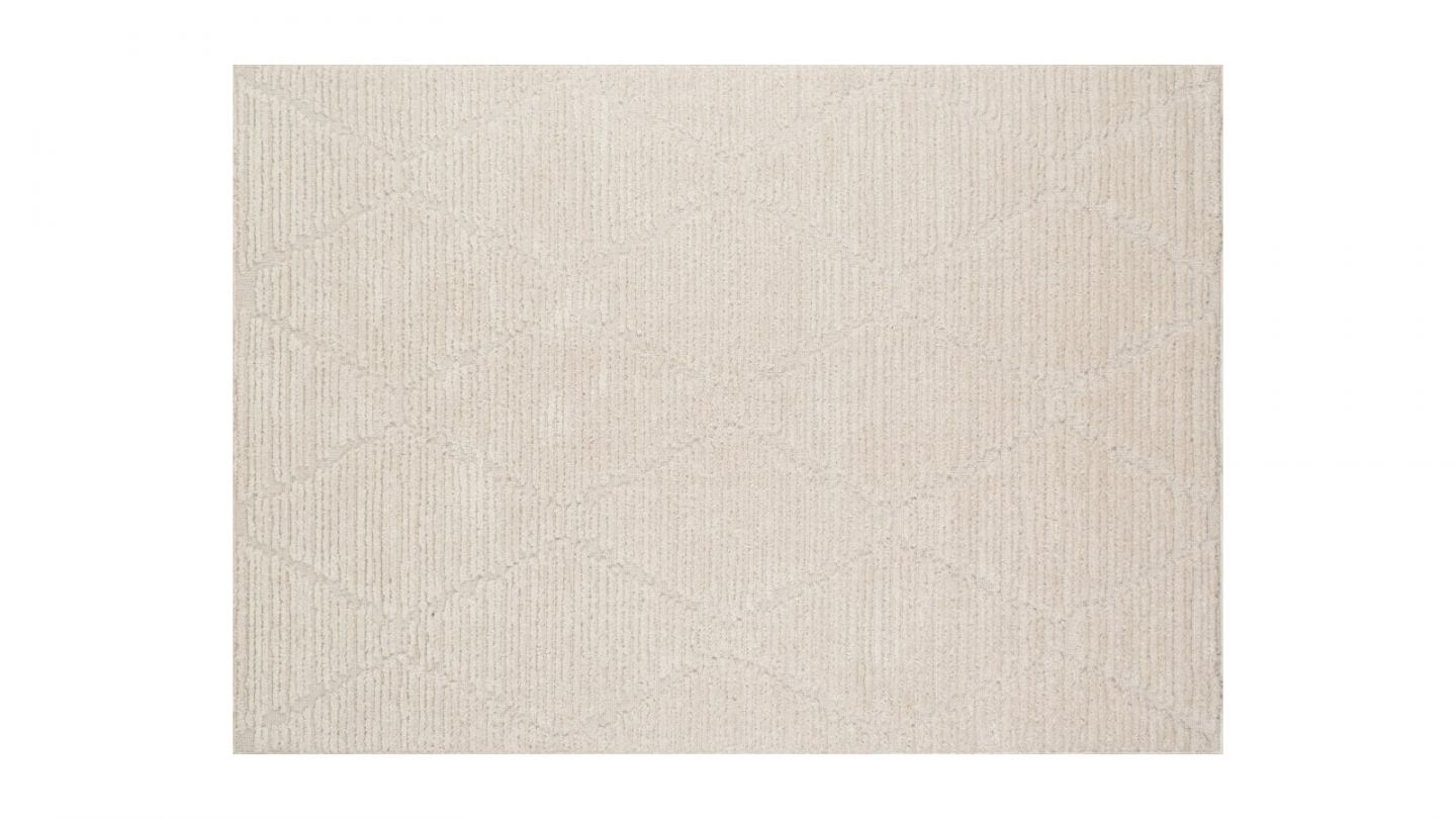 Tapis poils longs à motifs Beige 160x230 - Alma - Homifab