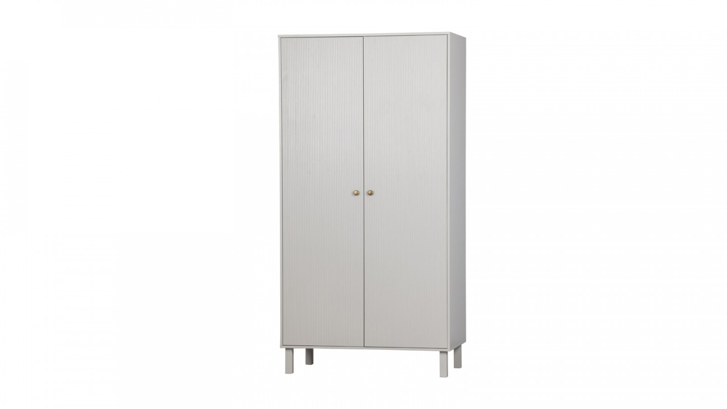 Armoire 2 portes en pin gris nuage - Madu - Woood